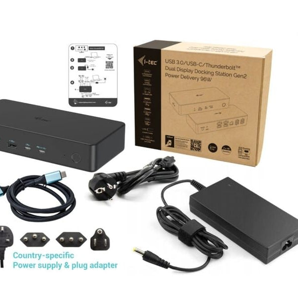 i-tec Dockingstation USB 3.0 / USB-C / TB 3 2x 4K Gen2 + PD 100 W