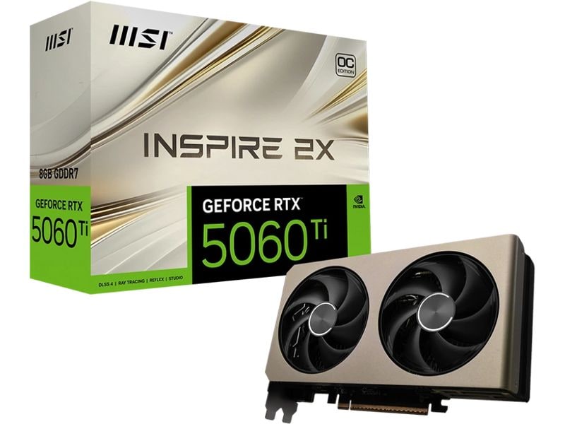 MSI Grafikkarte GeForce RTX5060 Ti, GDDR7, 8GB Weiss