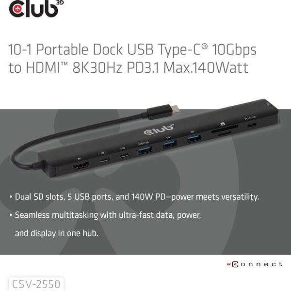 Club 3D Dockingstation CSV-2550