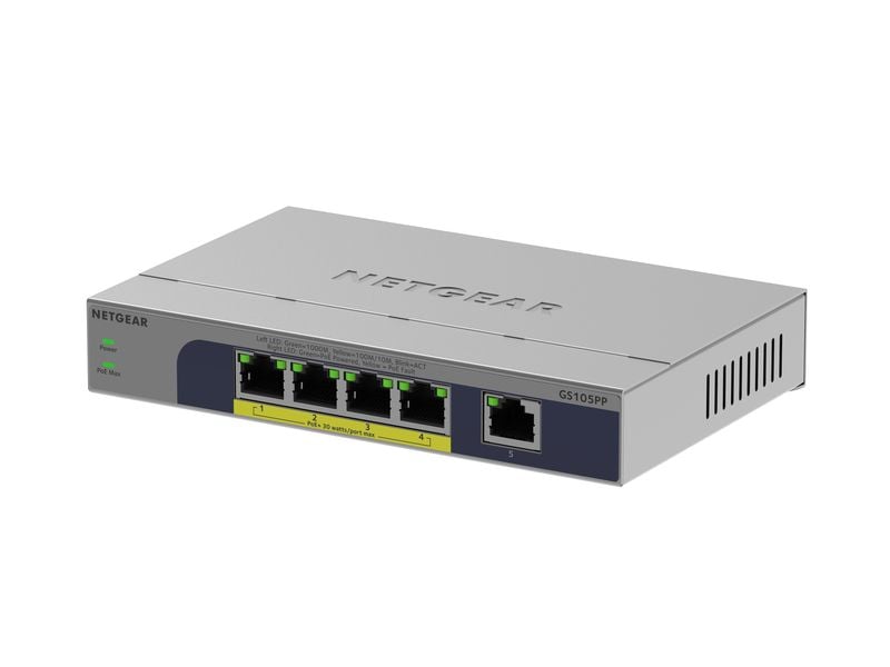Netgear PoE+ Switch GS105PP 5 Port