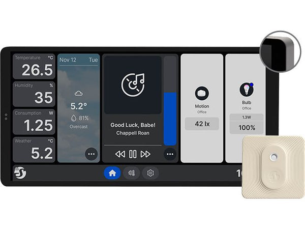 Shelly Wall Display X2 +HT Touchscreen Silber