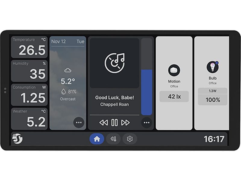 Shelly Wall Display X2 +HT Touchscreen Schwarz