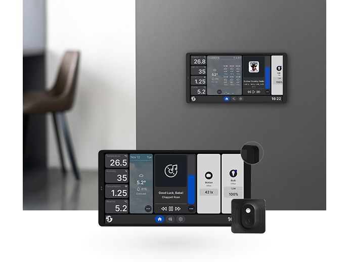 Shelly Wall Display X2 +HT Touchscreen Schwarz