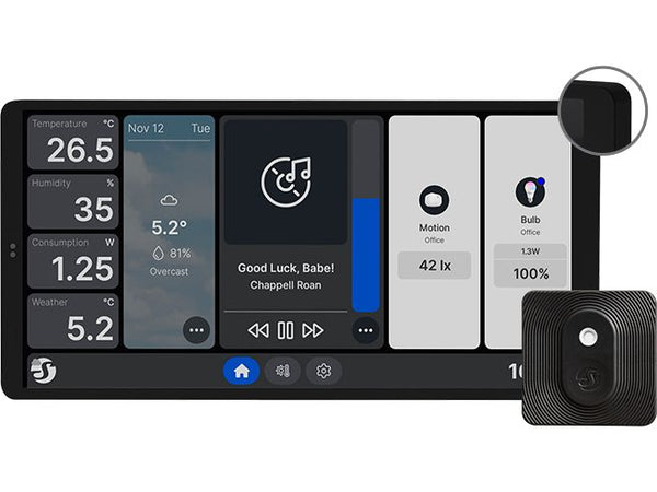 Shelly Wall Display X2 +HT Touchscreen Schwarz