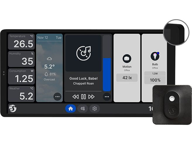 Shelly Wall Display X2 +HT Touchscreen Schwarz