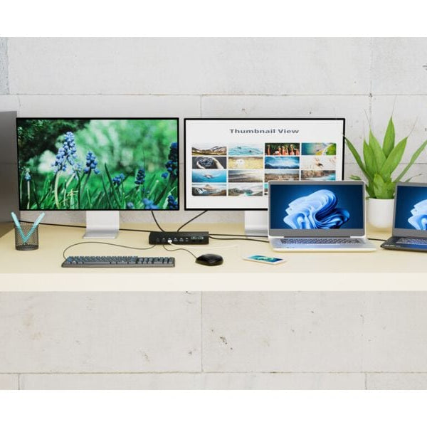 i-tec Dockingstation USB-C KVM Dock PRO Drei Hosts, 2x PD max 92W