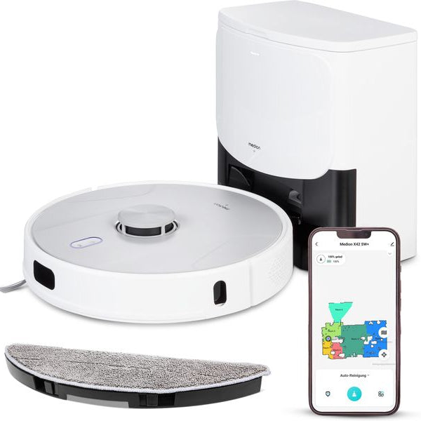 Medion Saug- und Wischroboter X42 mit Absaugstation