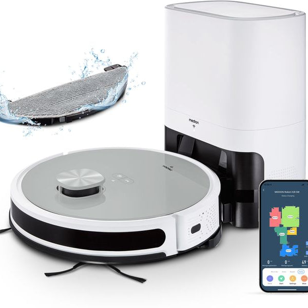 Medion Saug- und Wischroboter X21 mit Absaugstation