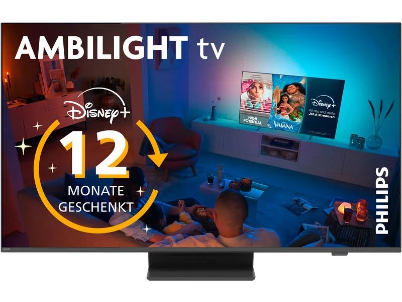 Philips TV 55PUS8600/12 55" 4K QLED Ambilight TV, 2025