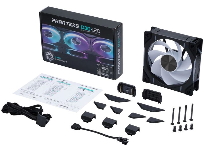 Phanteks PC-Lüfter D30-120 Schwarz