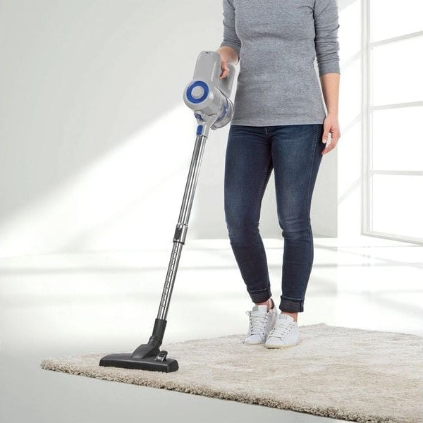 CLEANmaxx Akku-Hand- und Stielsauger Blau/Hellgrau