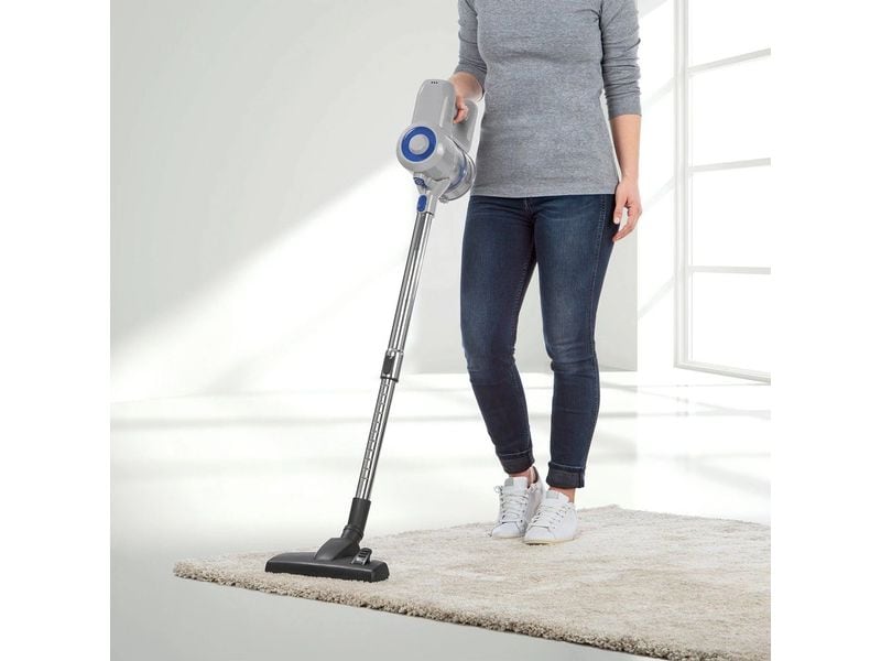 CLEANmaxx Akku-Hand- und Stielsauger Blau/Hellgrau