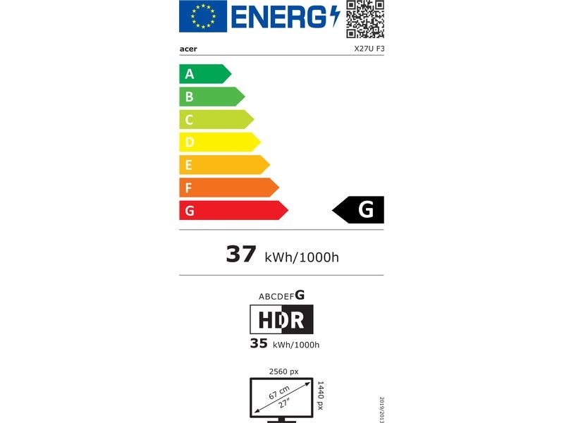 Acer Monitor Predator X27UF3bmiipruzx