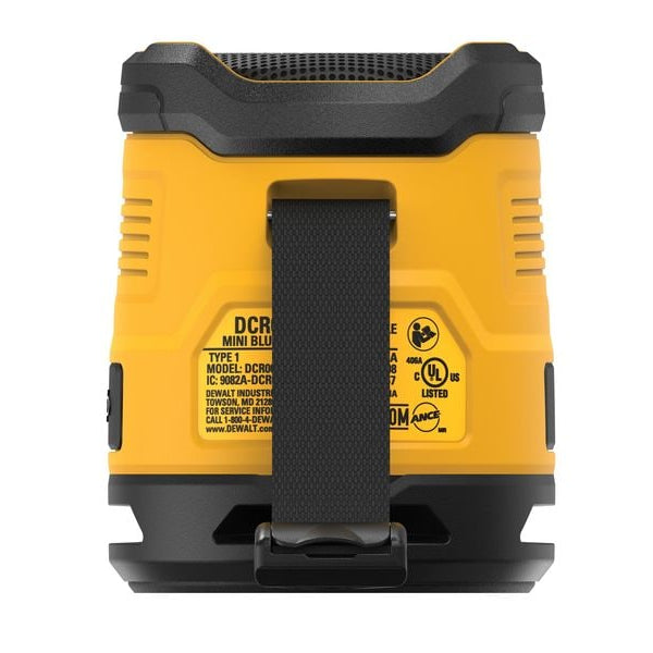 DEWALT Bluetooth Speaker USB-C Rechargeable Gelb
