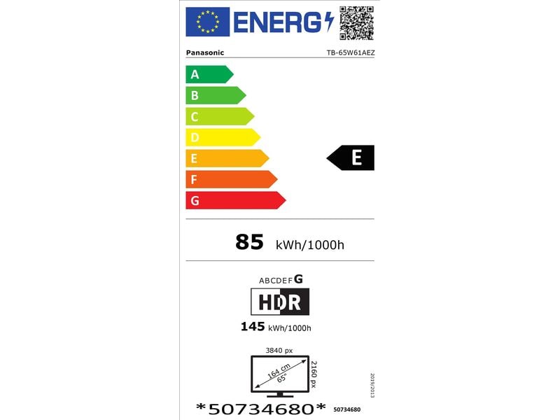 Panasonic TV TB-65W61AEZ 65", 3840 x 2160 (Ultra HD 4K), LED-LCD