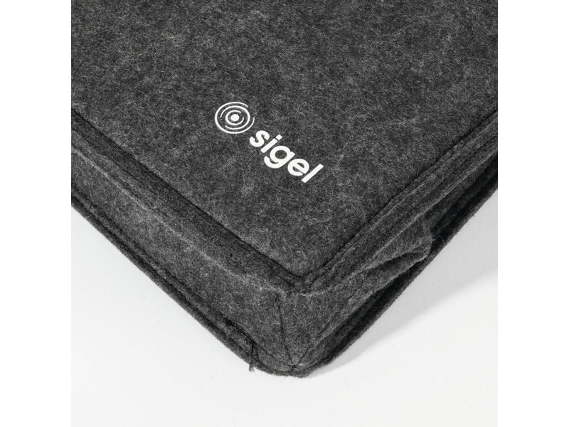 Sigel Notebooktasche Desk Sharing Bag Basic M, Dunkelgrau 15.4 "