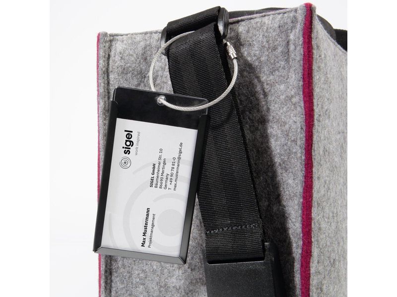 Sigel Notebooktasche Desk Sharing Bag Bicolor M, Grau/Rot 15.4 "