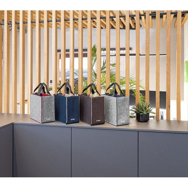 Sigel Notebooktasche Desk Sharing Bag Bicolor M, Grau/Rot 15.4 