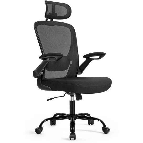 Songmics Bürostuhl mit klappbaren Armlehnen