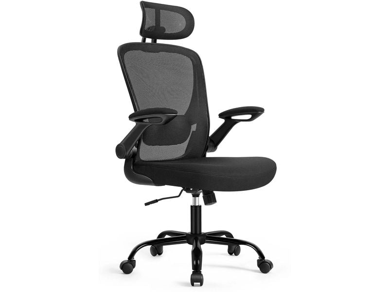 Songmics Bürostuhl mit klappbaren Armlehnen