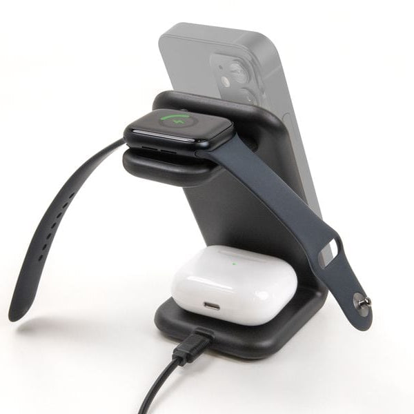 Delock Wireless Charger 3 in 1 mit 2 Ladespulen 5 W/5W/15 W