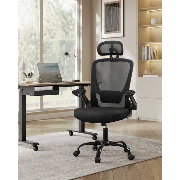 Songmics Bürostuhl mit klappbaren Armlehnen