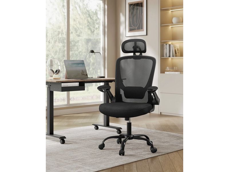 Songmics Bürostuhl mit klappbaren Armlehnen