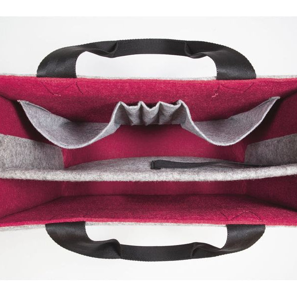 Sigel Notebooktasche Desk Sharing Bag Bicolor M, Grau/Rot 15.4 