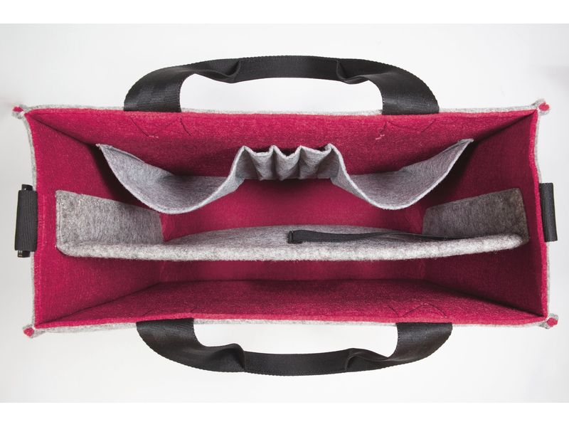 Sigel Notebooktasche Desk Sharing Bag Bicolor M, Grau/Rot 15.4 "