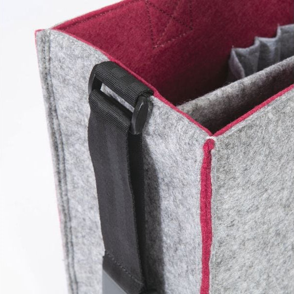 Sigel Notebooktasche Desk Sharing Bag Bicolor M, Grau/Rot 15.4 