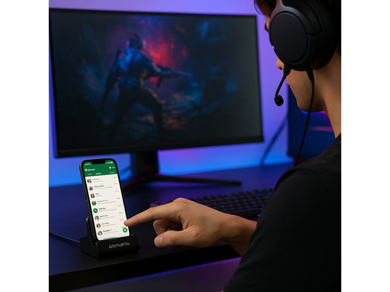 4smarts Ladestation VoltDock USB-C 60 W Grau