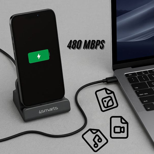 4smarts Ladestation VoltDock USB-C 60 W Grau