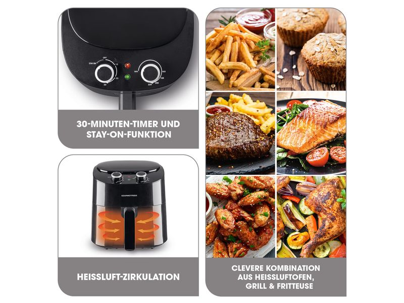 GOURMETmaxx Heissluft-Fritteuse 4.5 l