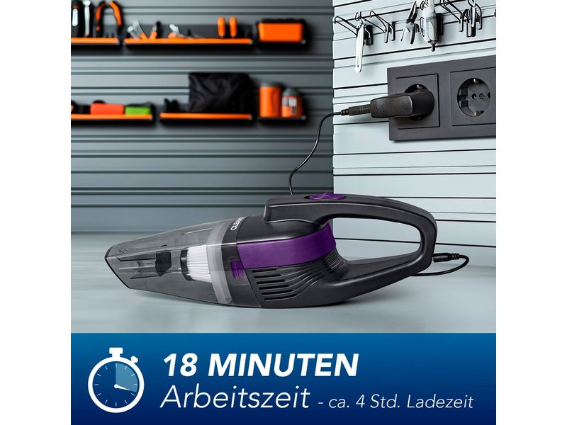 CLEANmaxx Akku-Handsauger Grau, Violett Grau, Violett