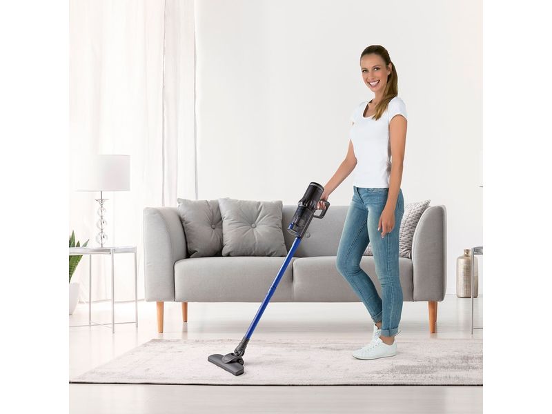 CLEANmaxx Akku-Hand- und Stielsauger Blau/Grau