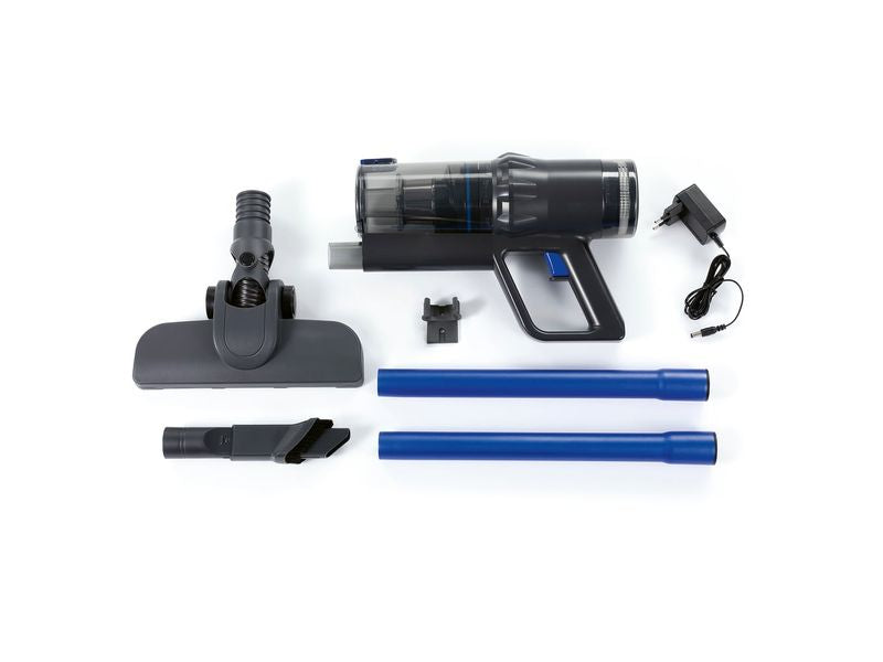 CLEANmaxx Akku-Hand- und Stielsauger Blau/Grau