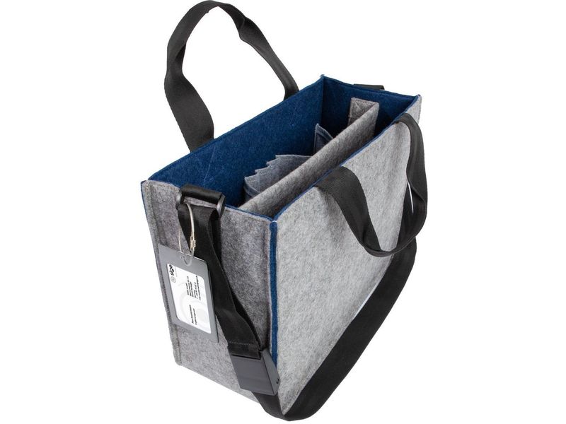 Sigel Notebooktasche Desk Sharing Bag Bicolor M, Grau/Blau 15.4 "