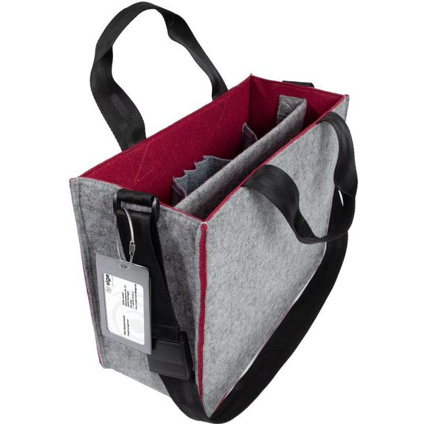 Sigel Notebooktasche Desk Sharing Bag Bicolor M, Grau/Rot 15.4 