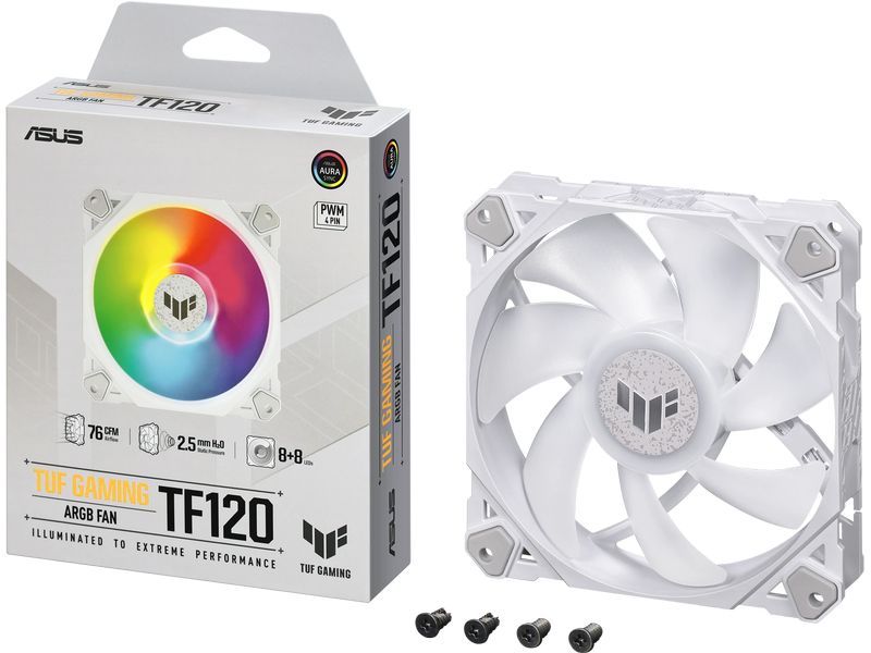 ASUS PC-Lüfter TUF GAMING TF120 ARGB Weiss