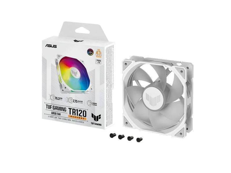 ASUS PC-Lüfter TUF GAMING TR120 ARGB REVERSE Weiss