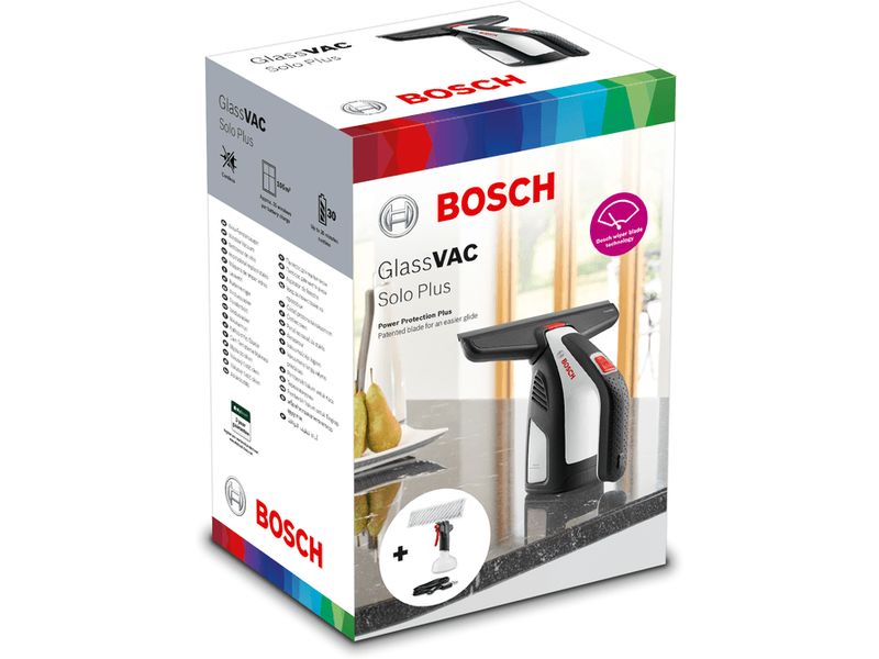 Bosch Fenstersauger GlassVAC Solo Plus Schwarz/Weiss