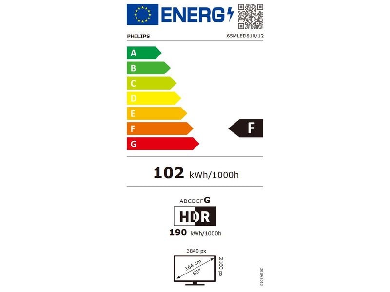 Philips TV 65MLED810/12 65", 3840 x 2160 (Ultra HD 4K), LED-LCD