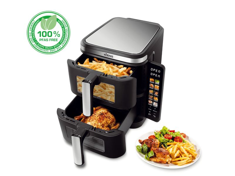 Koenig Doppel-Heissluftfritteuse Vertical 11 l