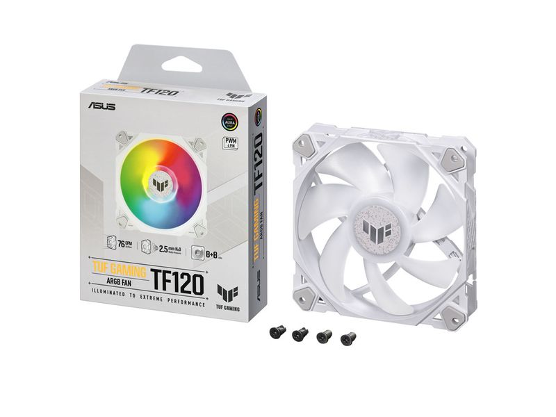 ASUS PC-Lüfter TUF GAMING TF120 ARGB Weiss