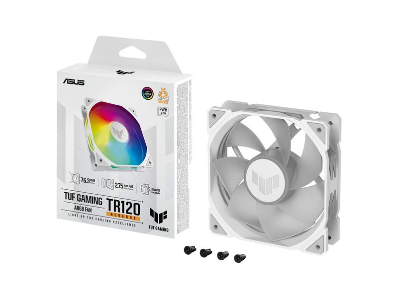 ASUS PC-Lüfter TUF GAMING TR120 ARGB REVERSE Weiss
