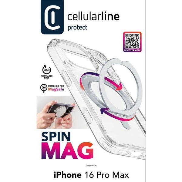 Cellular Line Back Cover Spin iPhone 16 Pro Max Transparent