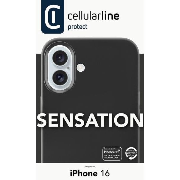 Cellular Line Back Cover Sensation iPhone 16 Black