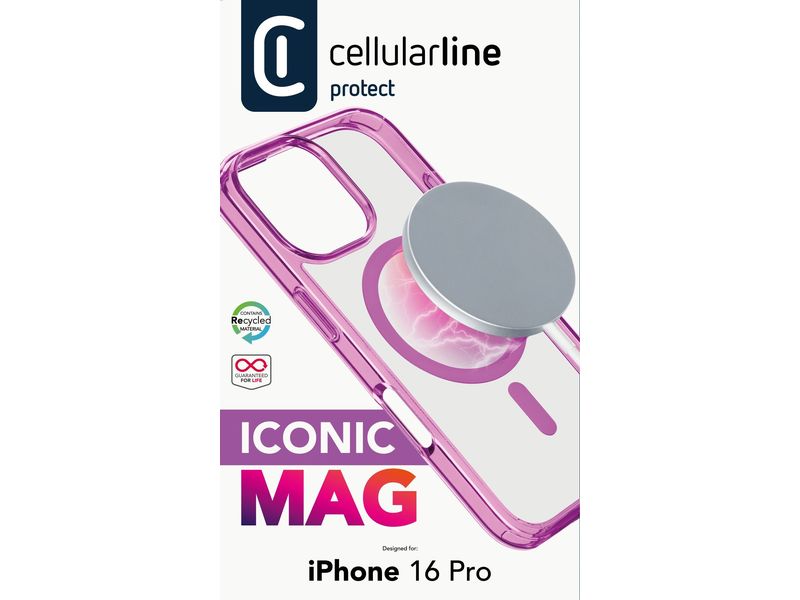 Cellular Line Back Cover Iconic iPhone 16 Pro Pink