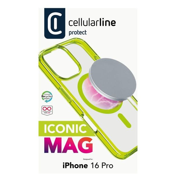 Cellular Line Back Cover Iconic iPhone 16 Pro Lime
