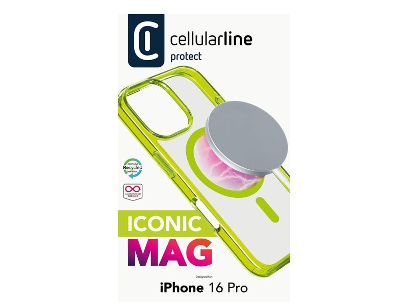 Cellular Line Back Cover Iconic iPhone 16 Pro Lime